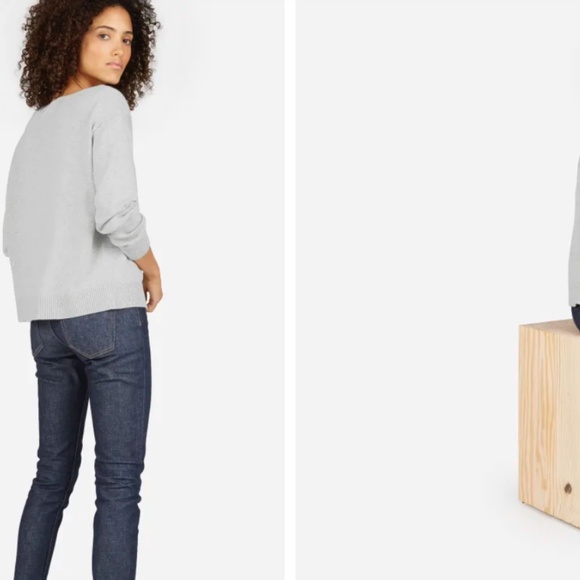 Everlane Soft Cotton V-Neck in Heather Grey | XXS - Picture 8 of 8